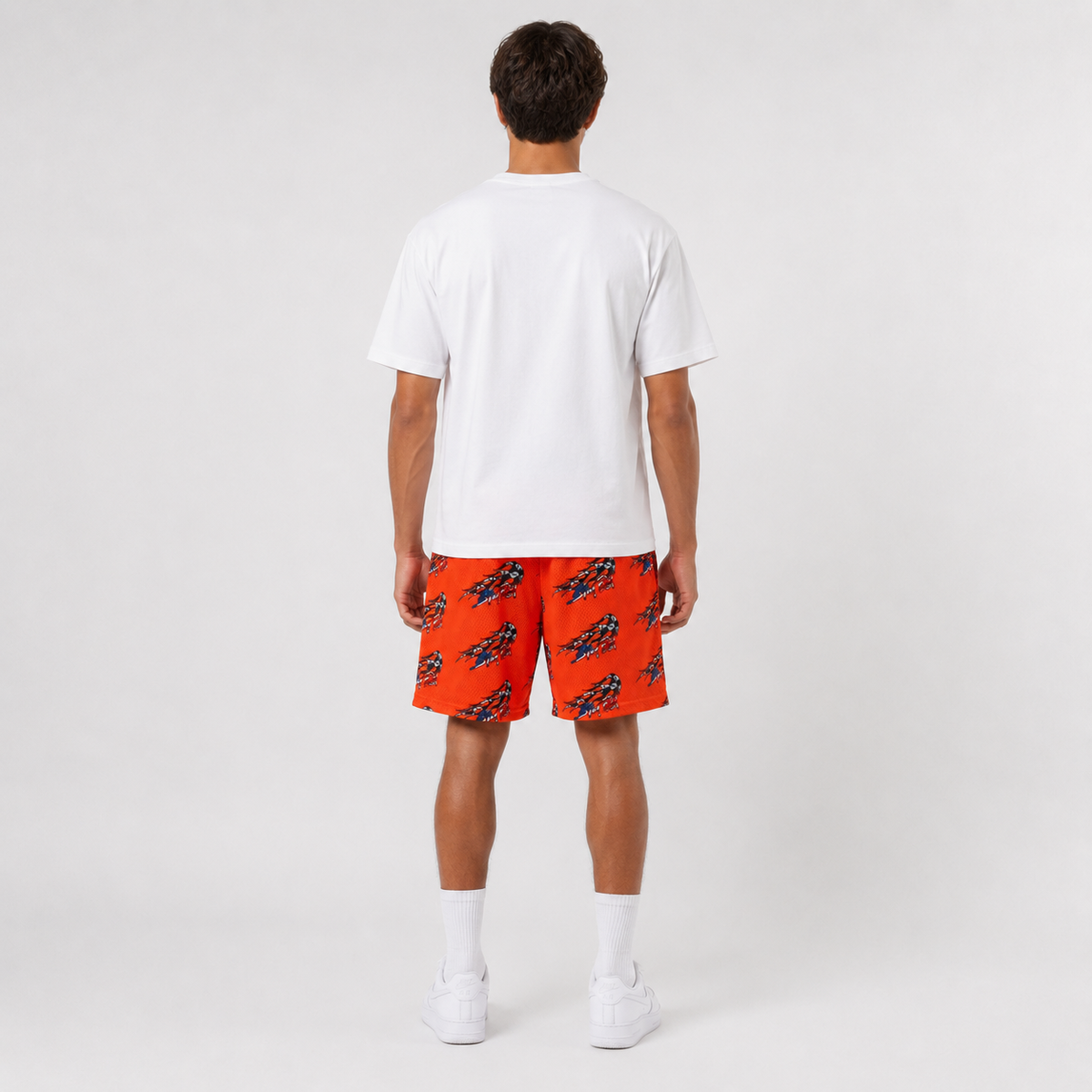 Schwarz-weiße Sox-Mesh-Shorts (SP123)