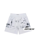Schwarz-weiße Sox-Mesh-Shorts (SP123)