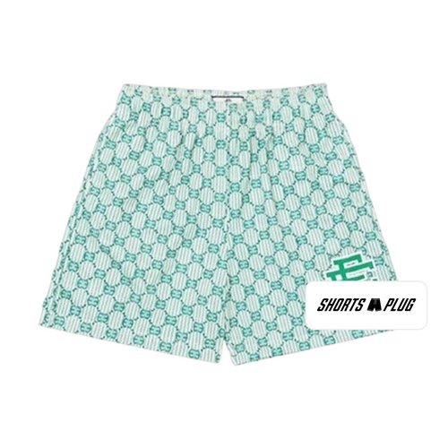 Aqua Monogram mesh shorts - front product view