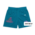 Arizona Teal mesh shorts - front product view