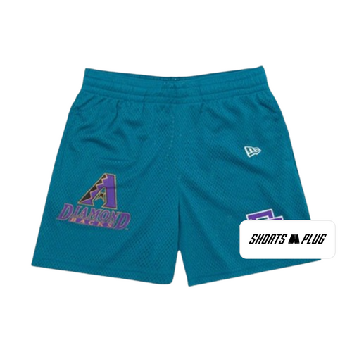 Arizona Teal mesh shorts - front product view
