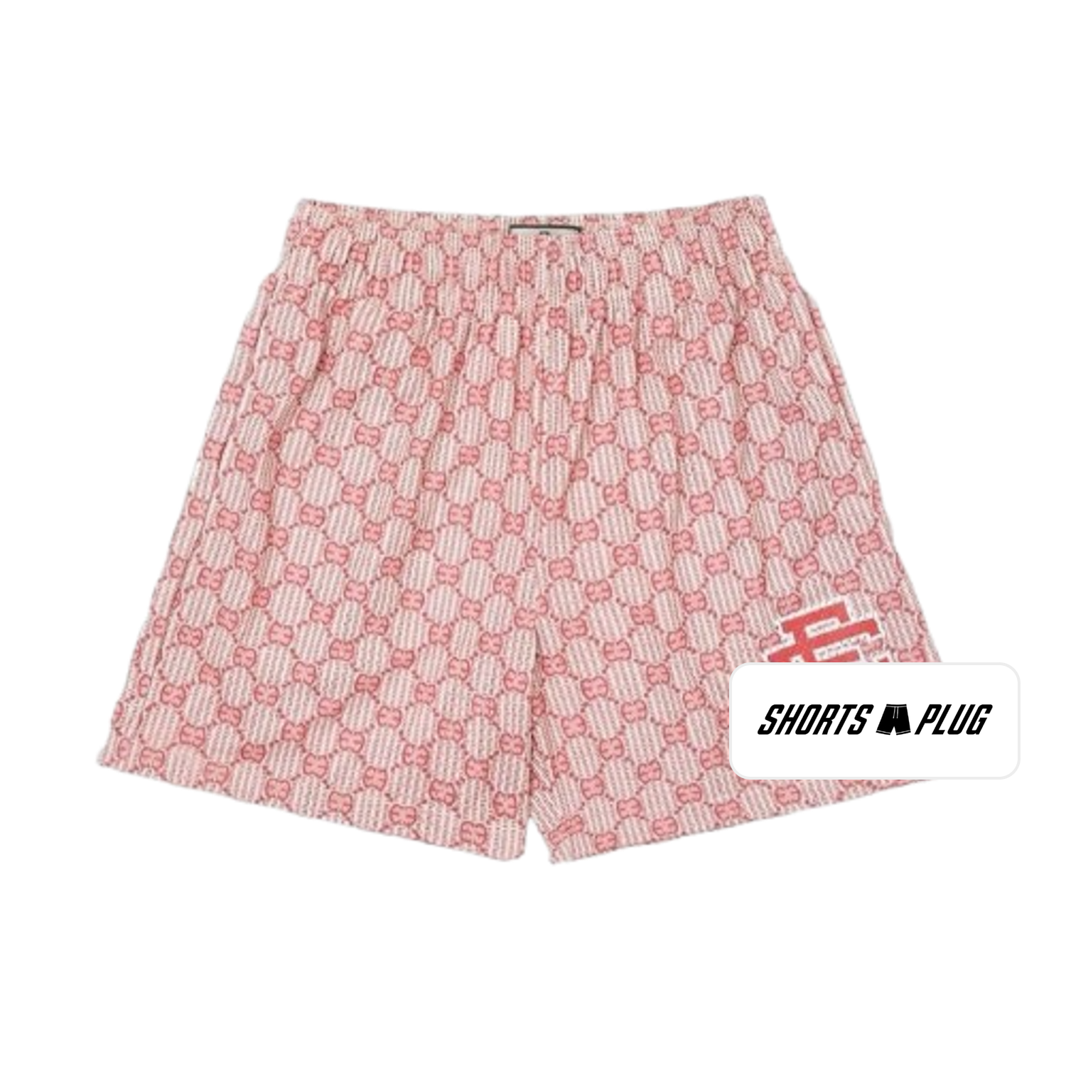 Blush Monogram mesh shorts - front product view