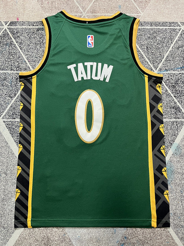 Boston 2023 Green Printed Basketball Jersey #0 back view [SPMERGE:P006:back]