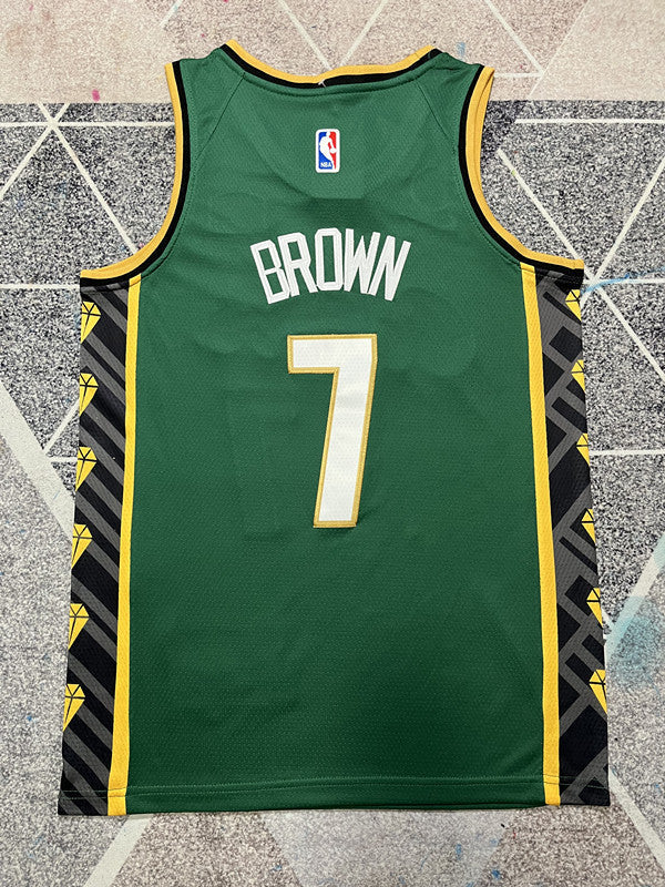 Boston 2023 Green Printed Basketball Jersey #7 back view [SPMERGE:P009:back]