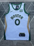 Boston 2024 White City Edition Basketball Jersey #0 front view [SPMERGE:P046:front]