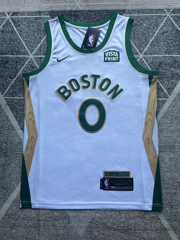 Boston 2024 White City Edition Basketball Jersey #0 front view [SPMERGE:P046:front]