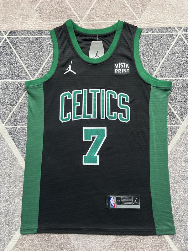 Boston Black Basketball Jersey #7 front view [SPMERGE:P170:front]