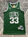 Green Boston Celtics basketball jersey, full front view