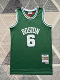 Green Boston Celtics basketball jersey, full front view