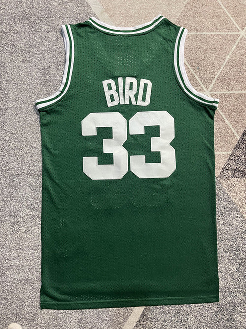 Boston Green Retro Basketball Jersey #33 back view [SPMERGE:P166:back]