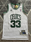 White Boston Celtics basketball jersey, full front view
