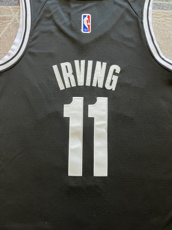 Black Brooklyn Nets basketball jersey, back lettering and number detail