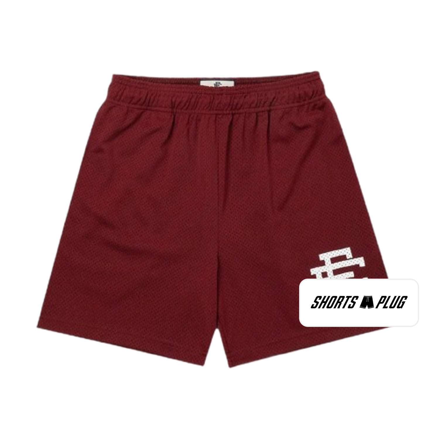 Burgundy Wine mesh shorts - front product view