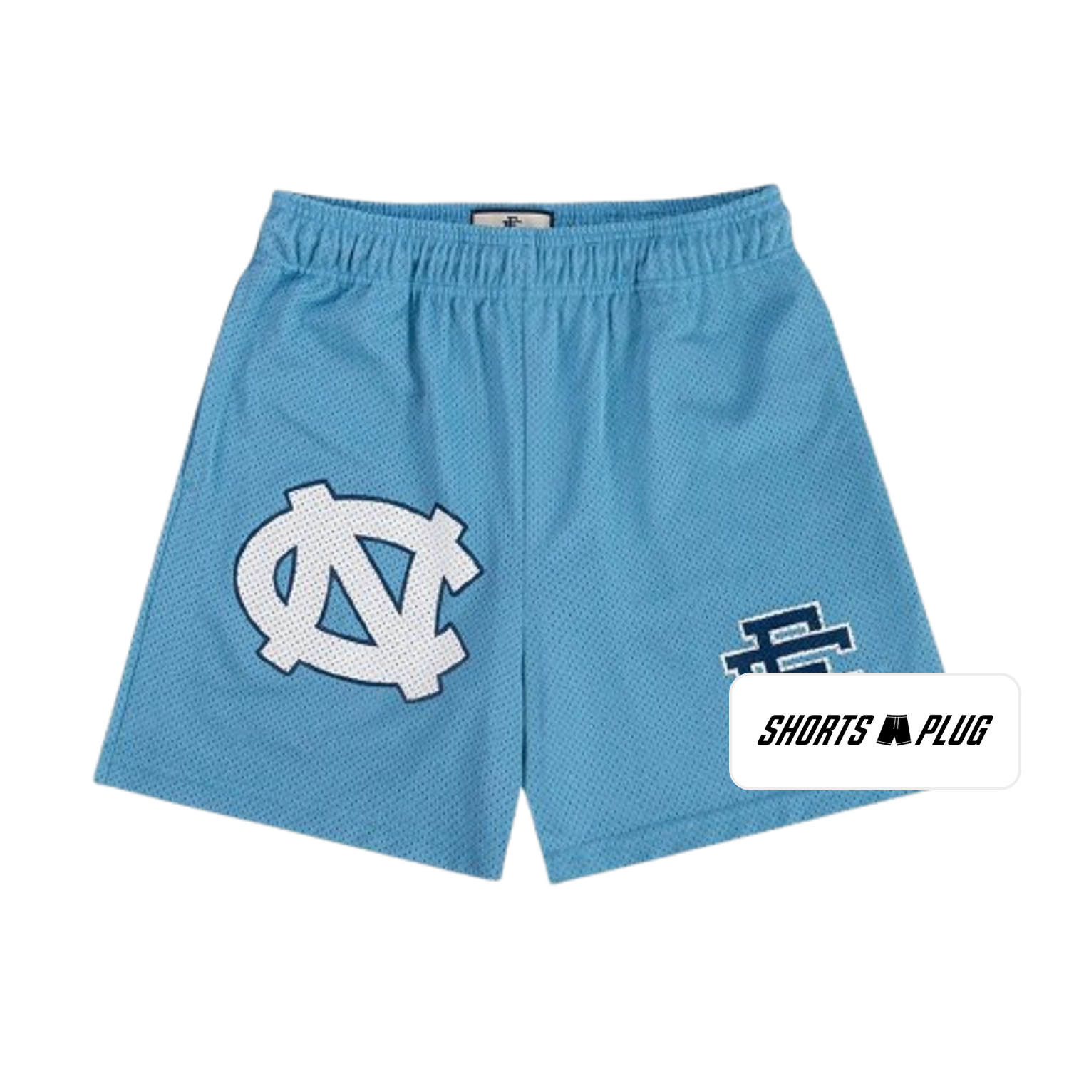 Carolina Blue mesh shorts - front product view