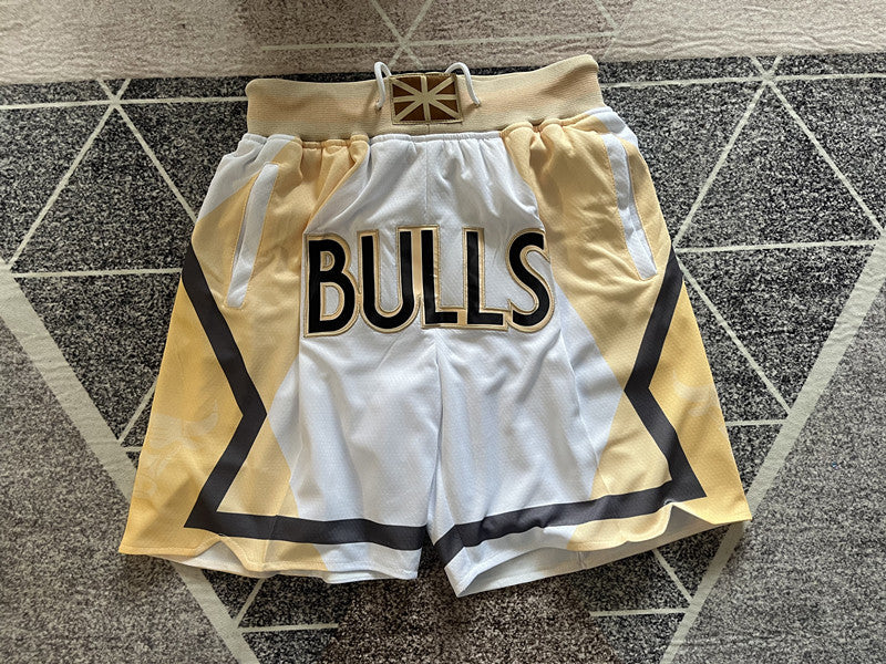 Off-White Chicago Bulls premium basketball shorts, full front view