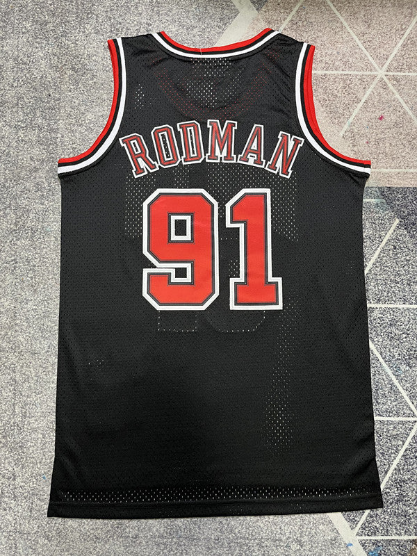 Chicago Black Finals Edition Basketball Jersey #91 back view [SPMERGE:P151:back]