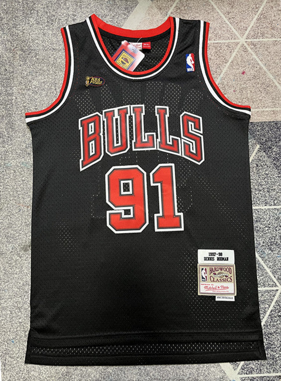 Chicago Black Finals Edition Basketball Jersey #91 front view [SPMERGE:P151:front]