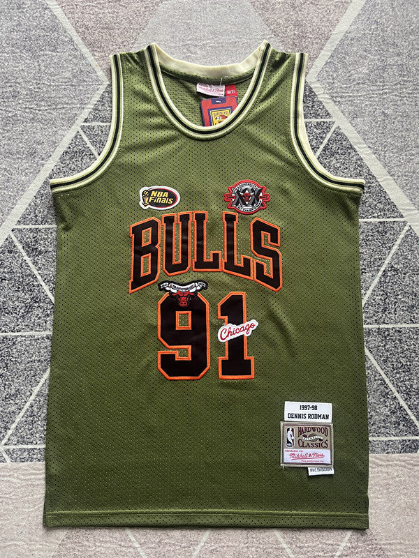 Chicago Olive Basketball Jersey #91 front view [SPMERGE:P139:front]