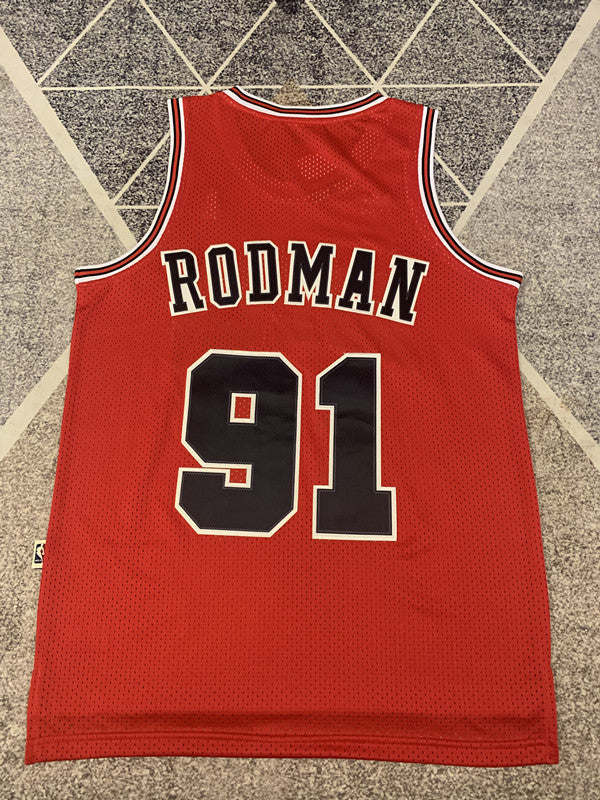 Chicago Red Basketball Jersey #91 back view [SPMERGE:P143:back]