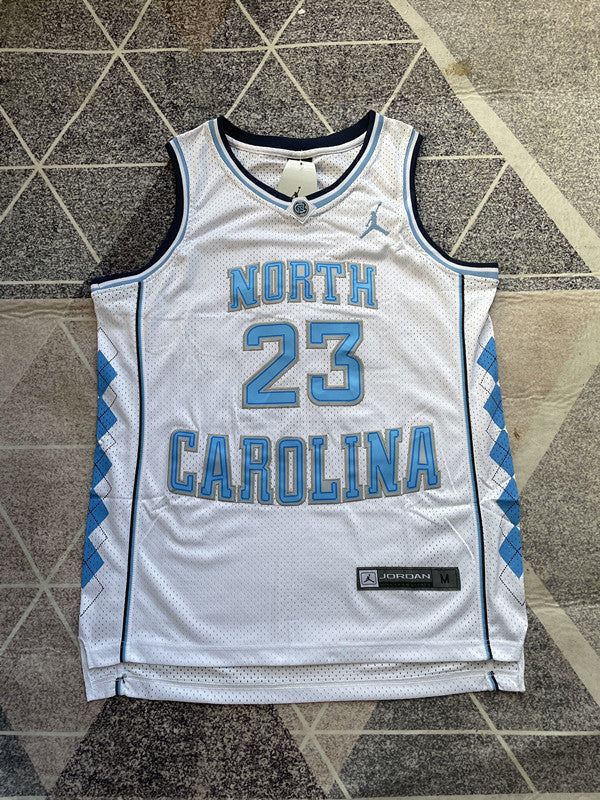 White Chicago Bulls basketball jersey, full front view