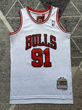 Chicago White Retro Basketball Jersey #91 front view [SPMERGE:P140:front]