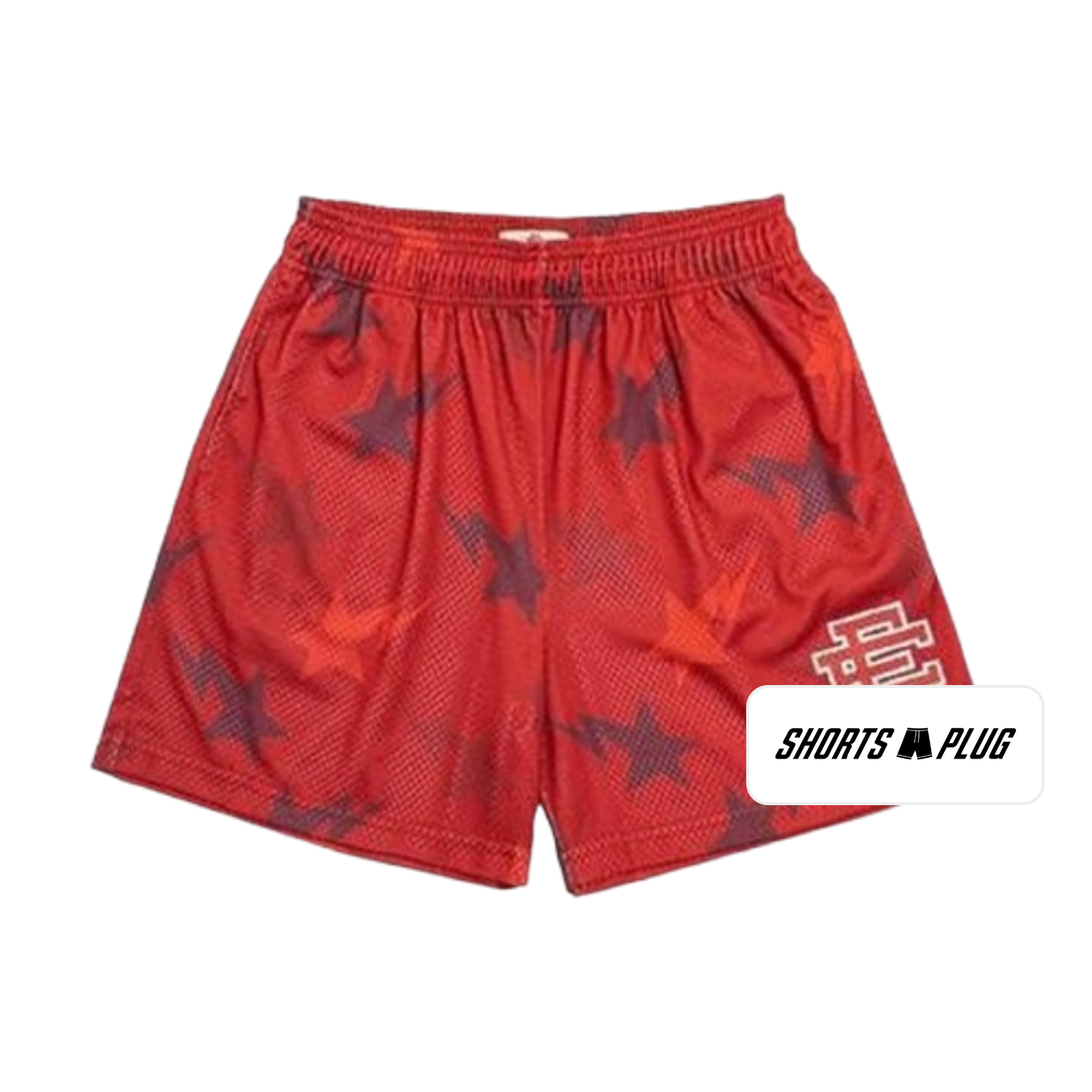 Crimson Starfall mesh shorts - front product view