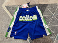Royal Blue Dallas Mavericks premium basketball shorts, full front view