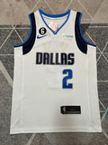 Dallas 2023 White Basketball Jersey #2 front view [SPMERGE:P021:front]