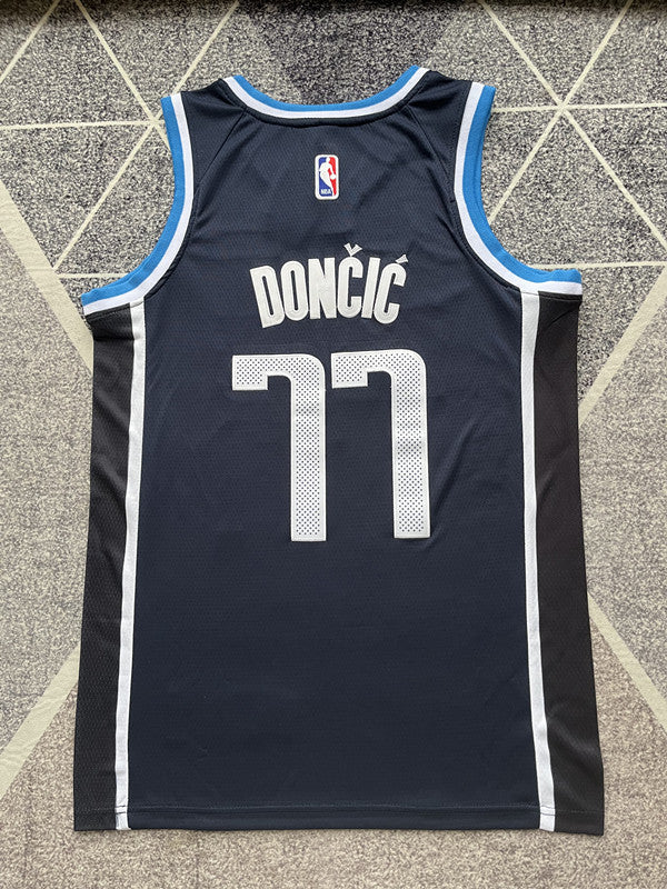 Dallas Navy Statement Edition Basketball Jersey #77 back view [SPMERGE:P185:back]