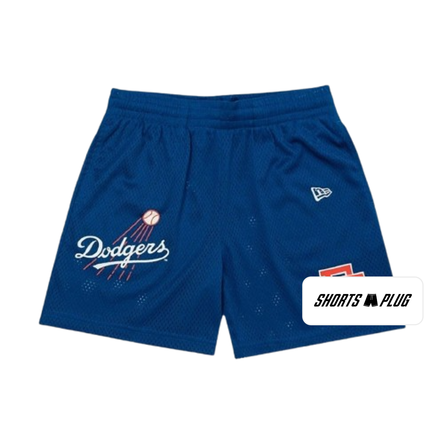 Dodgers Royal mesh shorts - front product view
