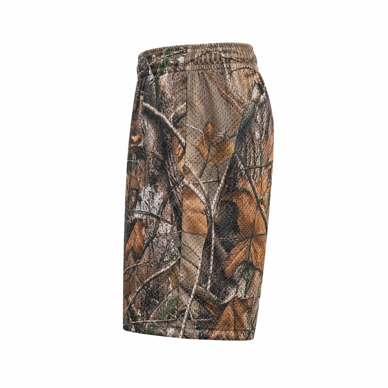Realtree Gold mesh shorts - back angle view