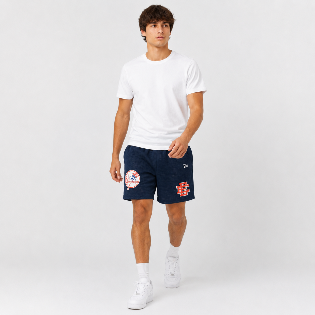 Midnight Yankees mesh shorts - back angle view