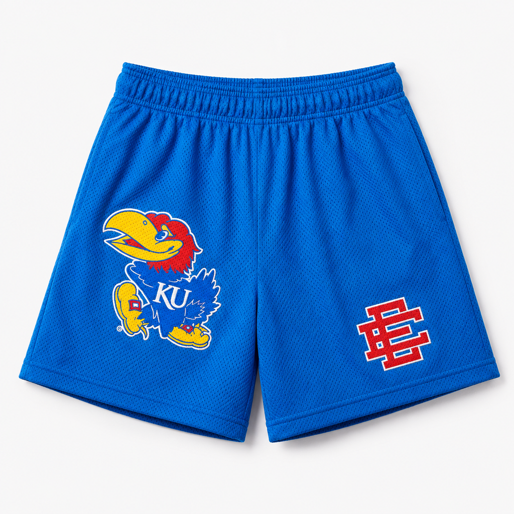 Kansas Blue mesh shorts - detail view