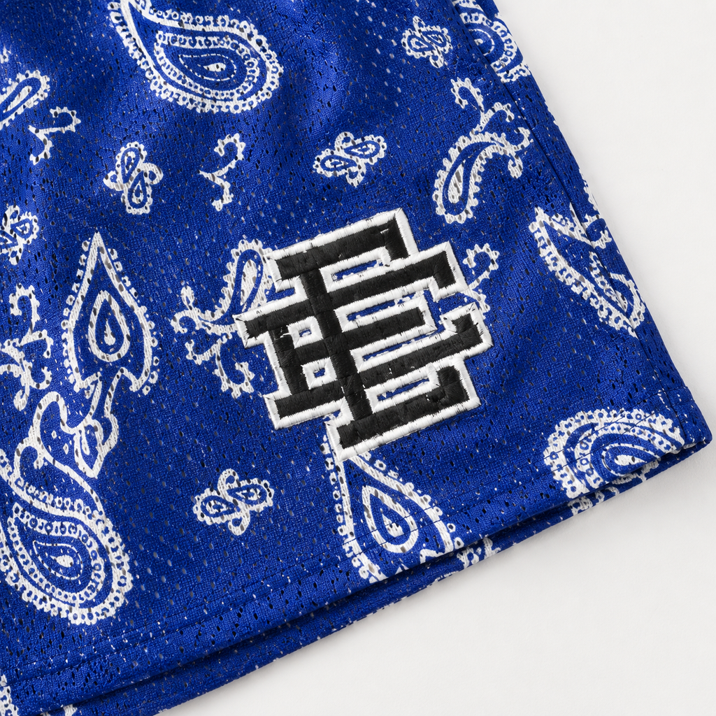 Royal Bandana mesh shorts - detail view
