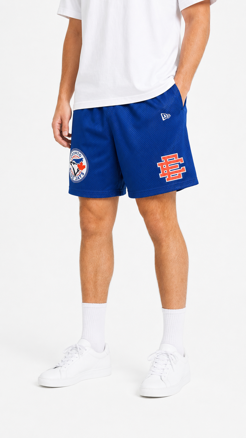 Blue Jays Royal mesh shorts - side view