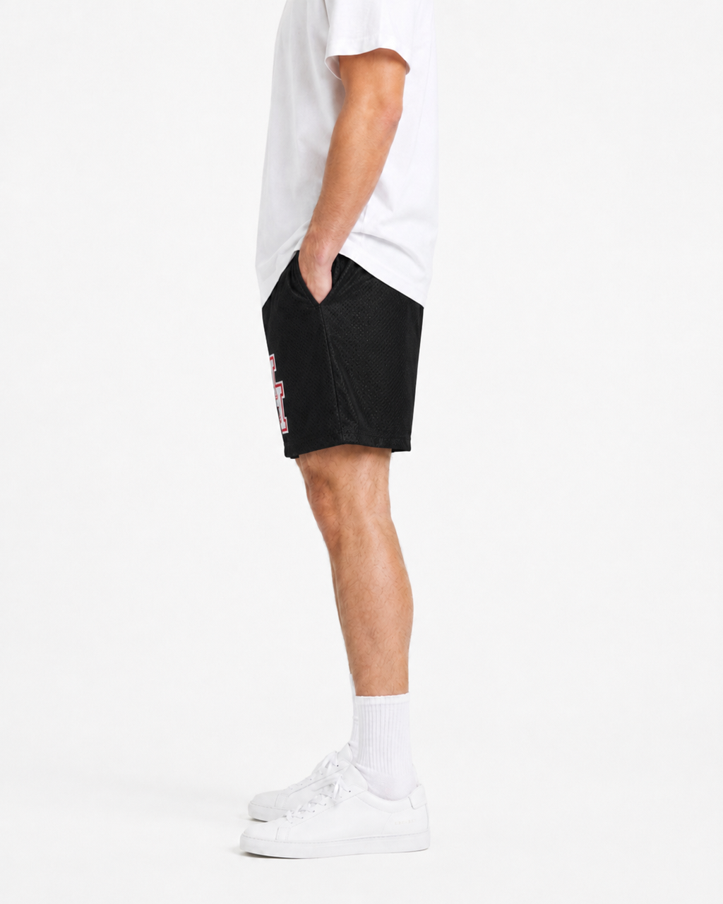 Houston Black mesh shorts - lifestyle view