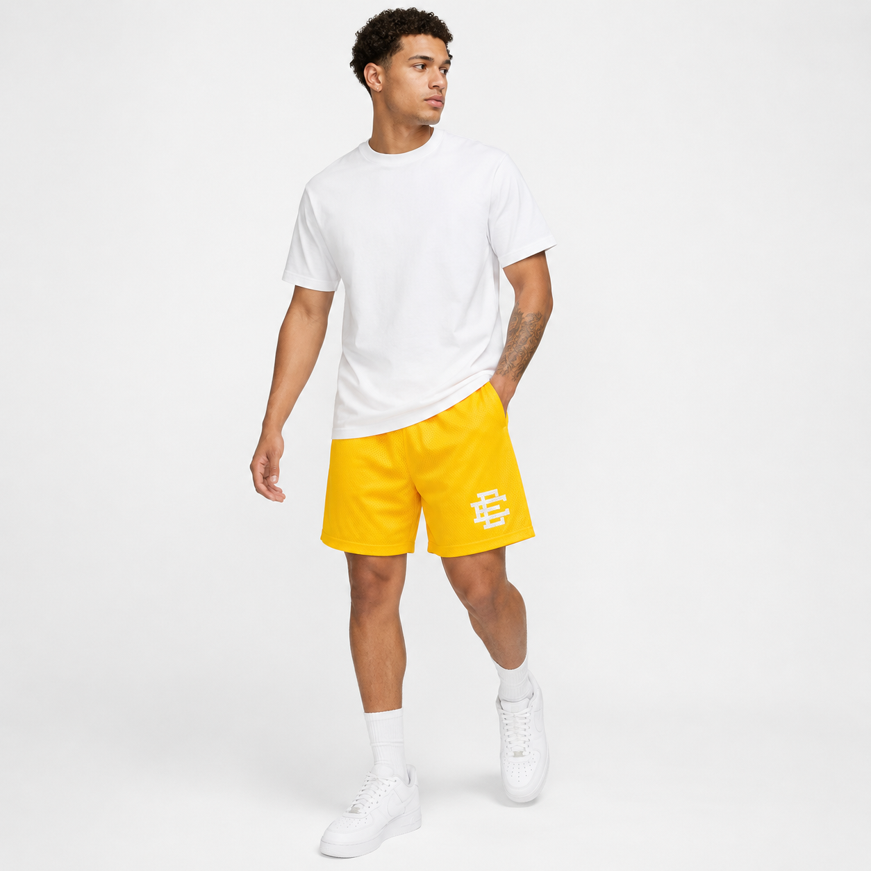 Sun Gold mesh shorts - lifestyle view