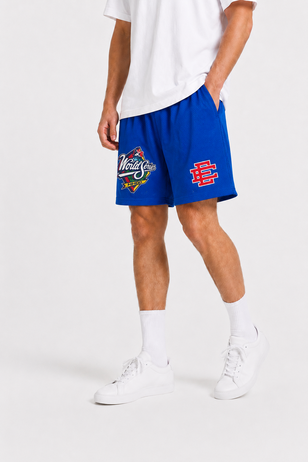 Royal World Series mesh shorts - side view