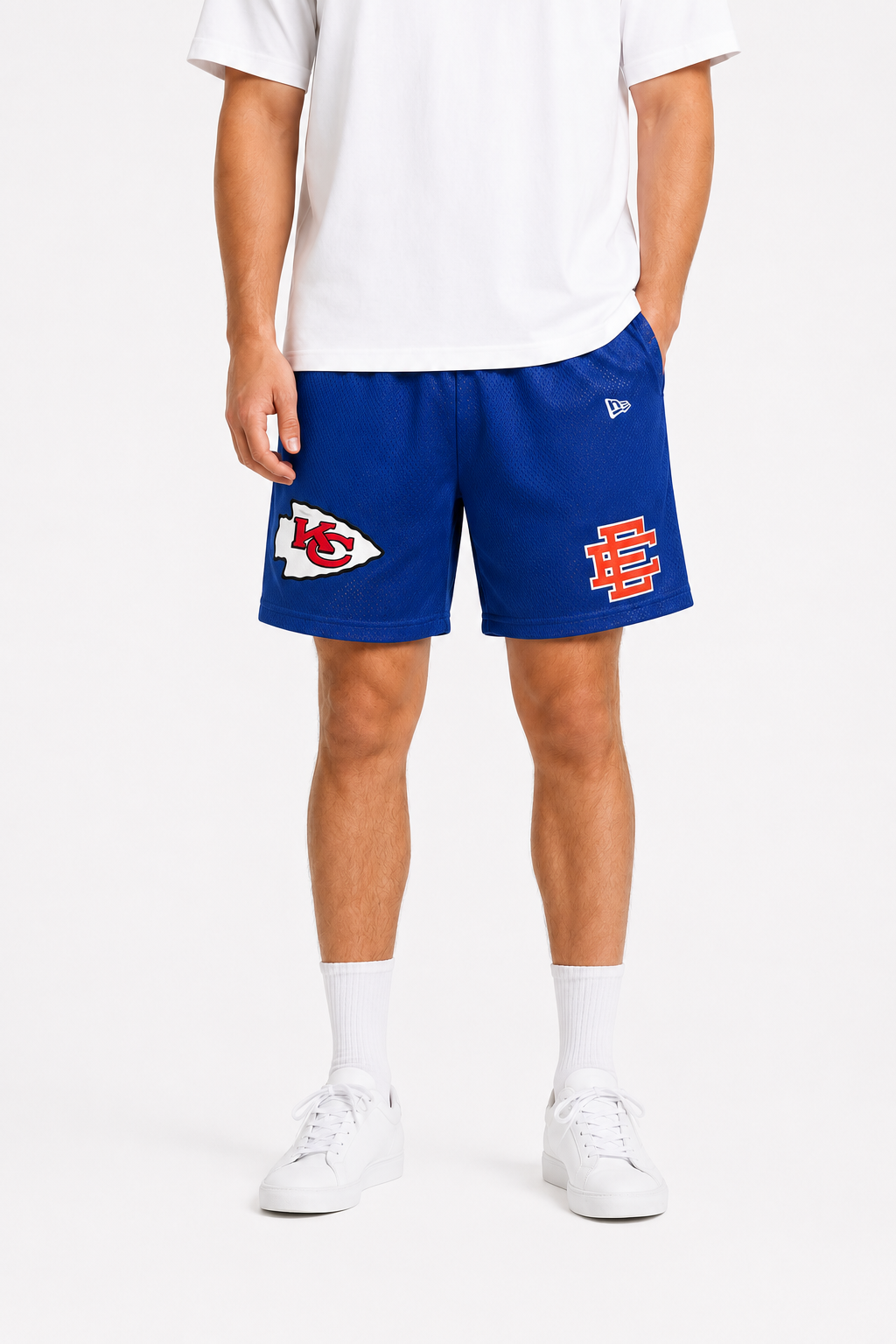 Chiefs Royal mesh shorts - front angle view