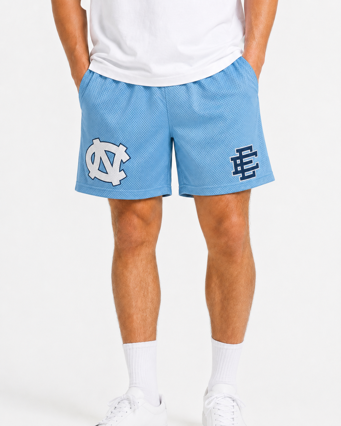 Carolina Blue mesh shorts - side view