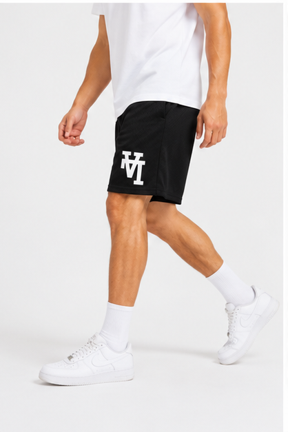 Black World Series mesh shorts - lifestyle view