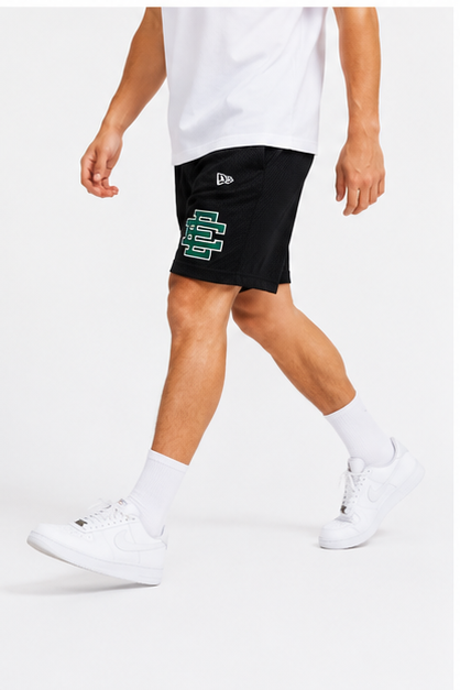 Black Rays mesh shorts - side view