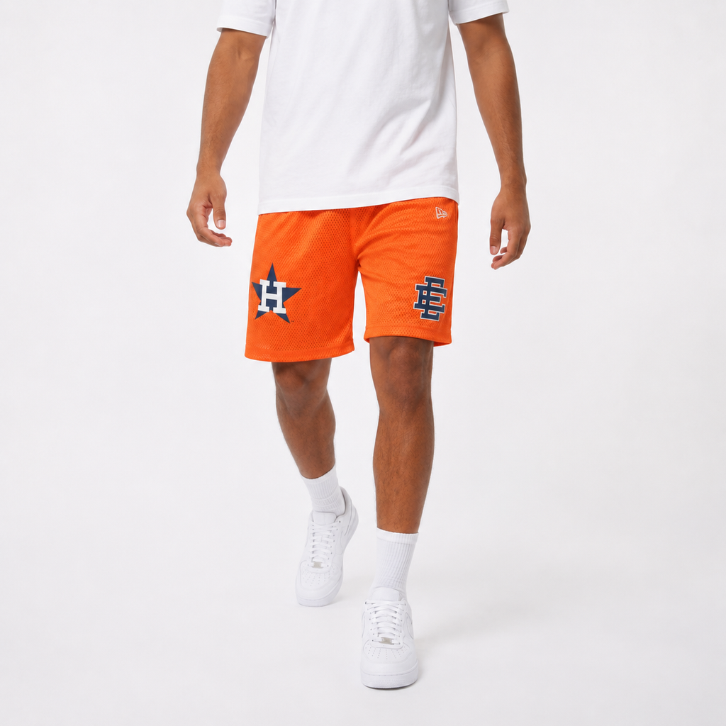 Astros Orange mesh shorts - side view