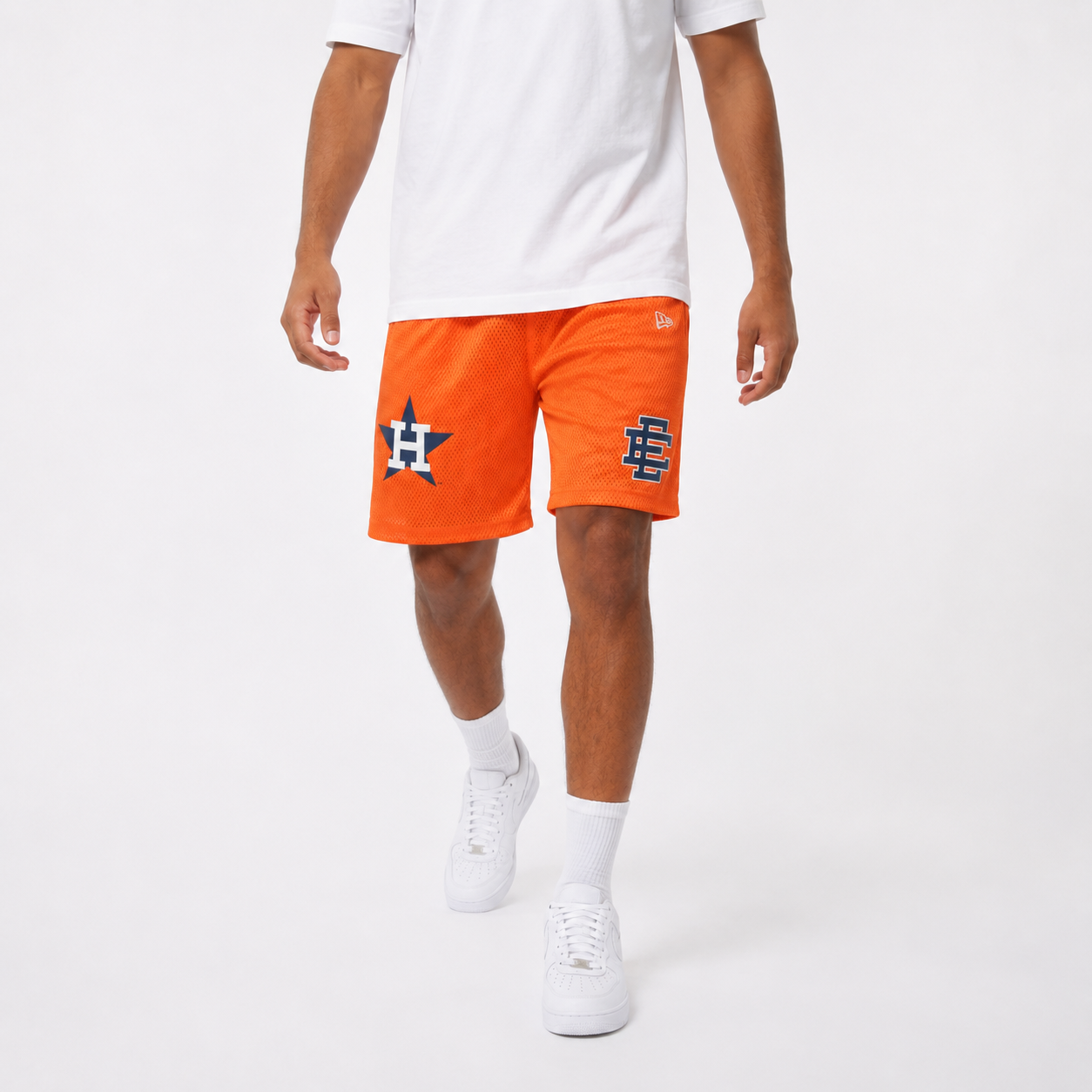 Astros Orange mesh shorts - side view