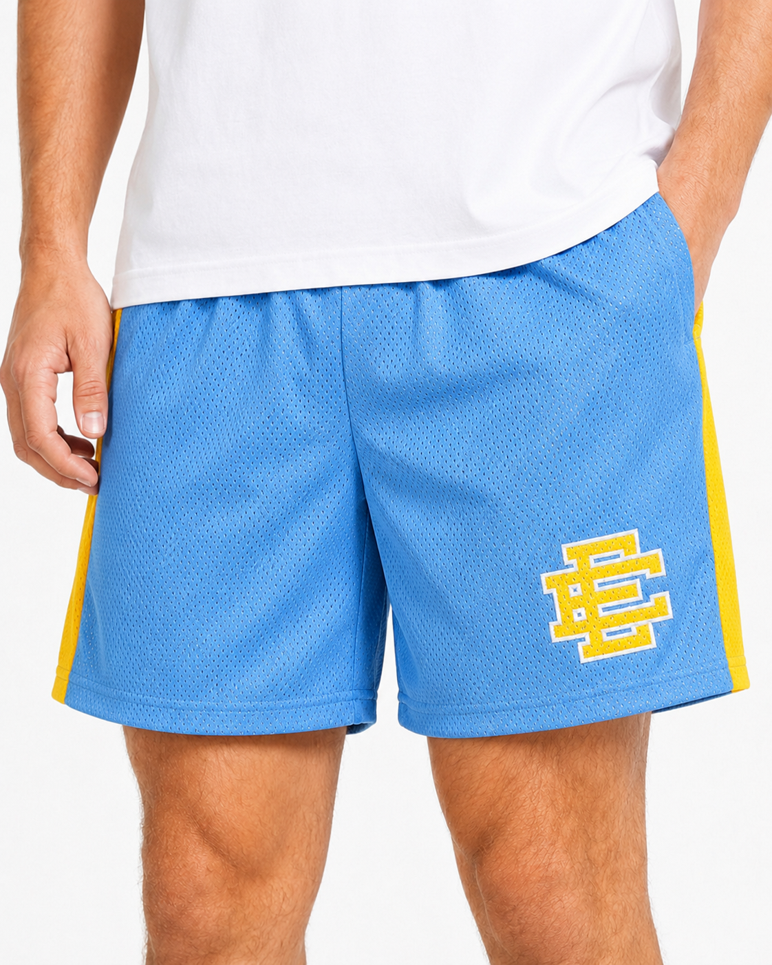 Carolina Gold Side Stripe mesh shorts - back angle view