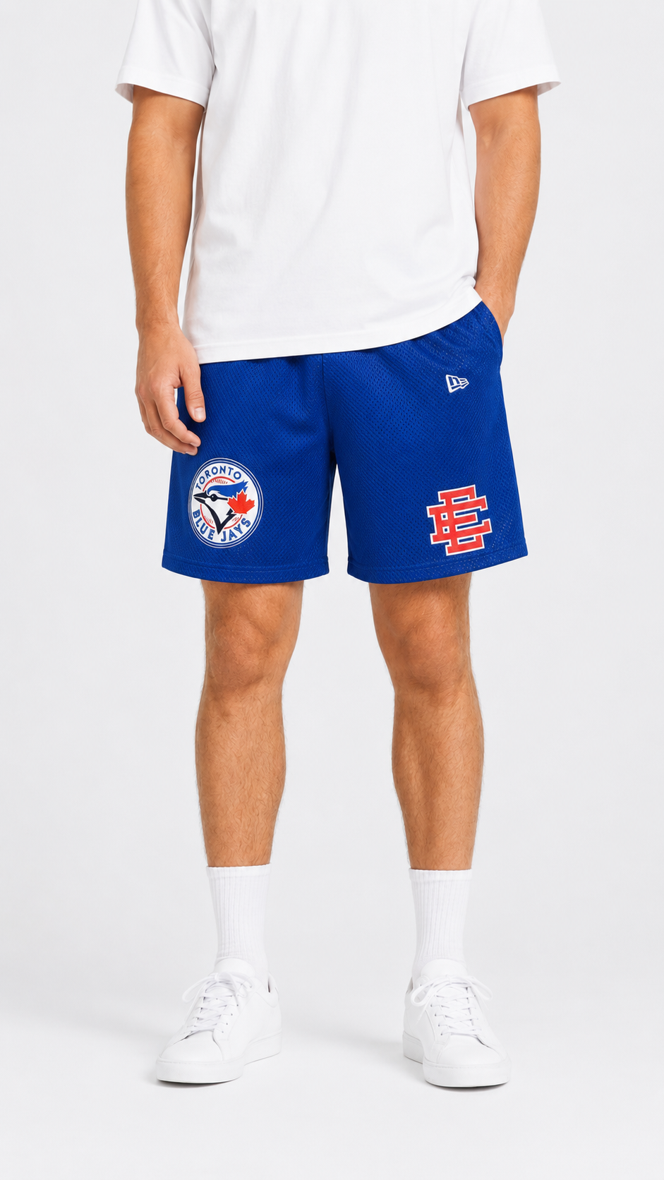 Blue Jays Royal mesh shorts - front angle view