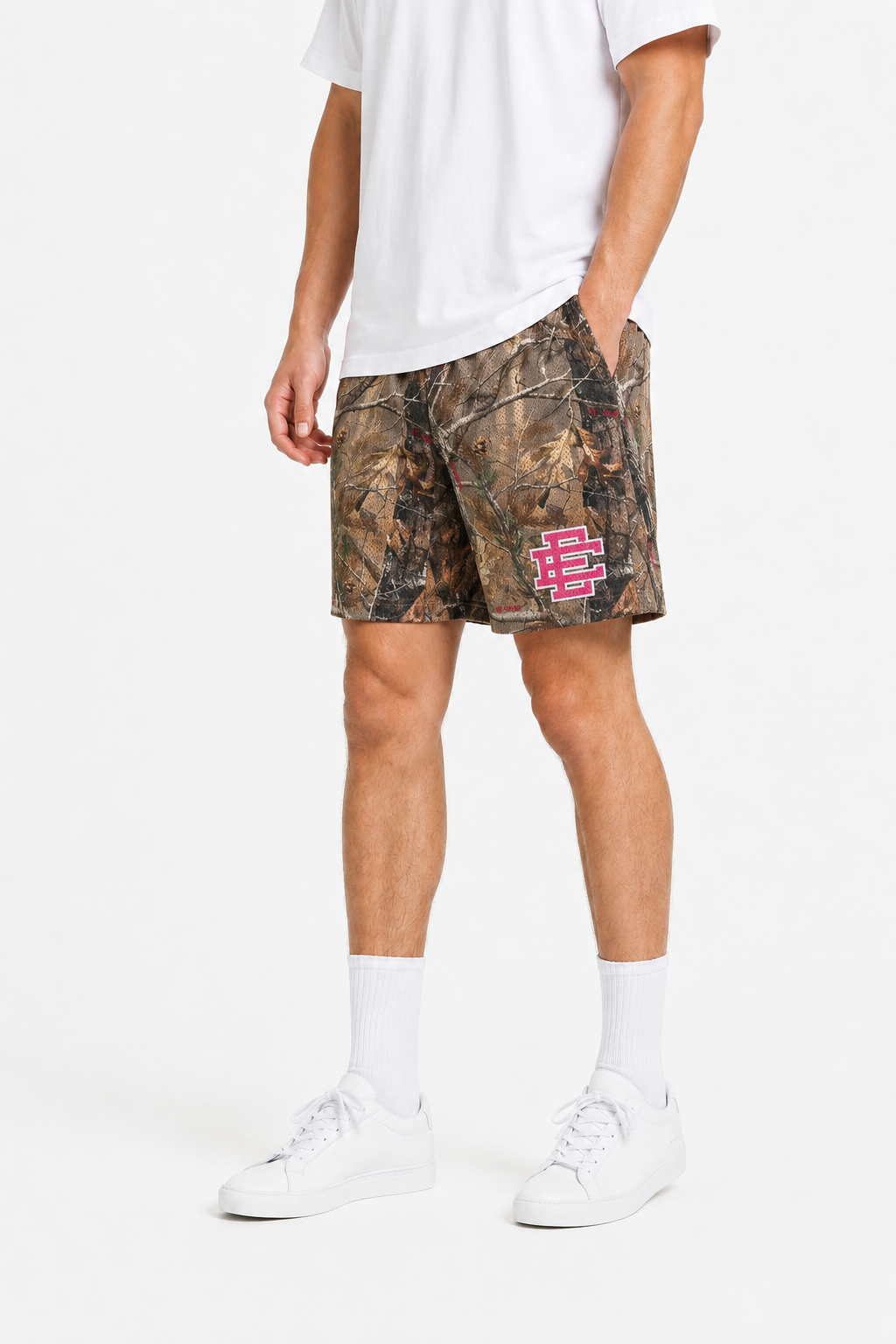 Realtree Camo mesh shorts - lifestyle view