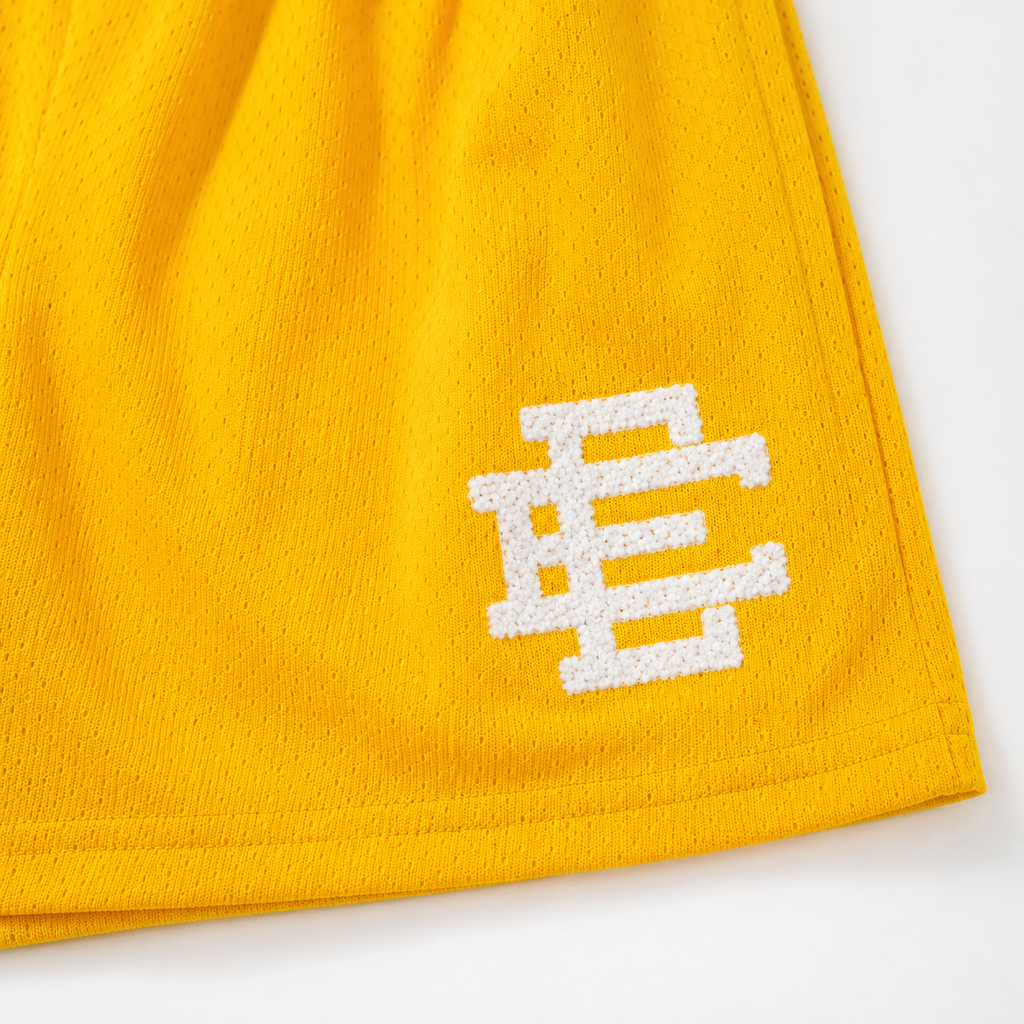 Sun Gold mesh shorts - detail view