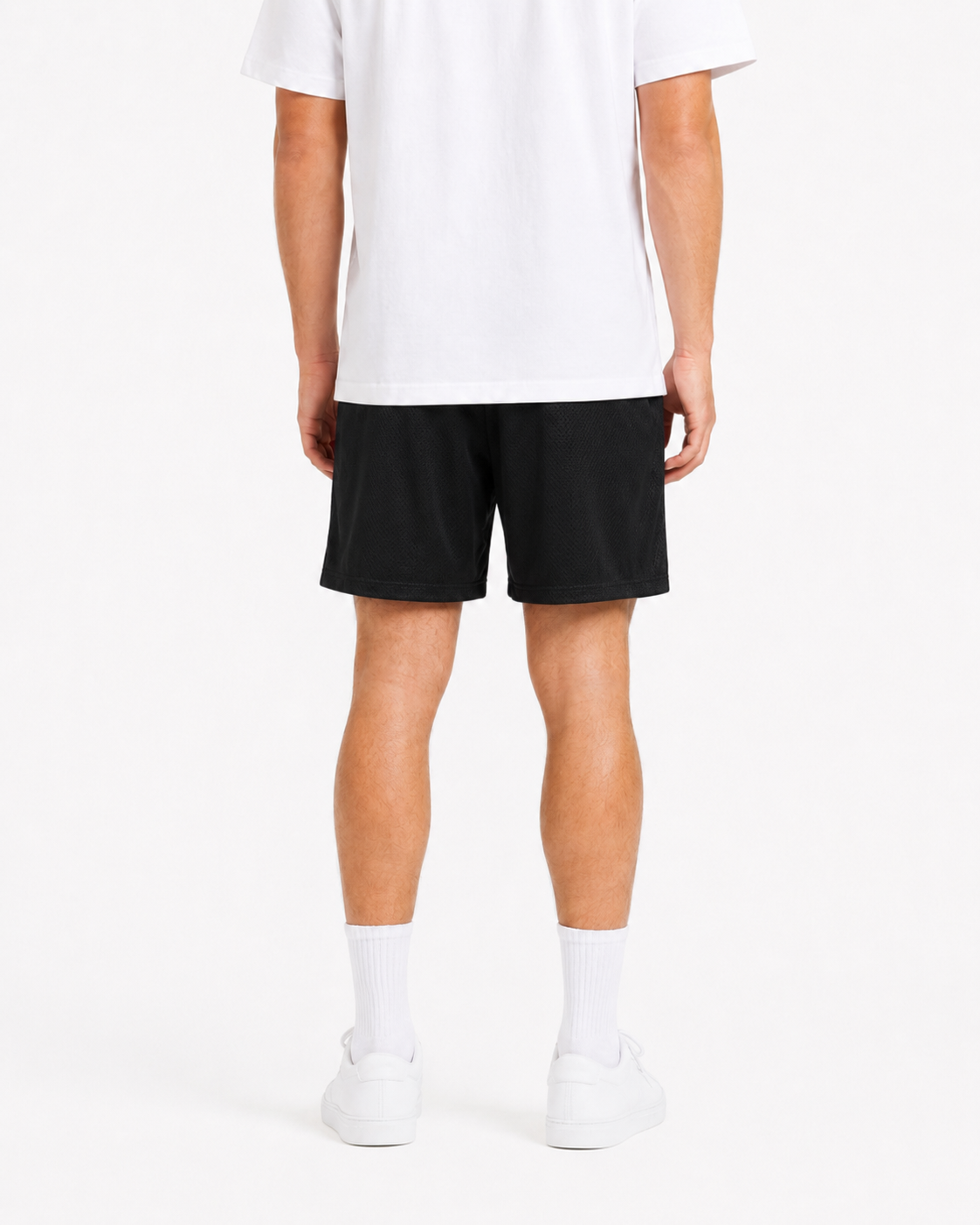 Houston Black mesh shorts - side view