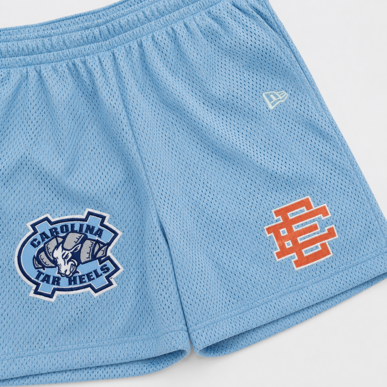 Tar Heel Blue mesh shorts - lifestyle view
